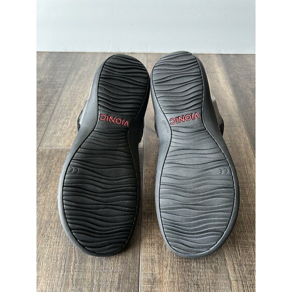 Vionic Talulah Women's Sz 7 Pewter Leather Strappy Comfort Sandals Orthotic - Picture 5 of 8